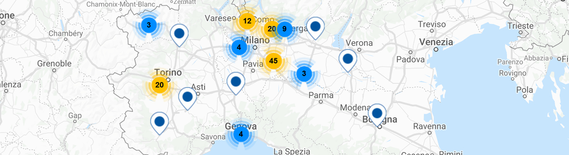 Visualizza la mappa dei punti vendita